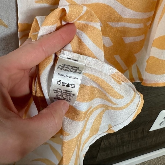 MAISON Du Soir Magnolia Palm Leaf Print Swimsuit Coverup M/L - Picture 7 of 7